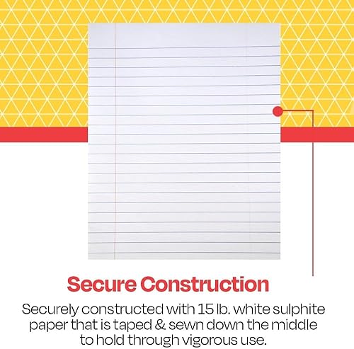 Miniatura 9 de School Smart Libro de composición a rayas de cubierta flexible, 8-12 x 7 pulgadas, 40 páginas