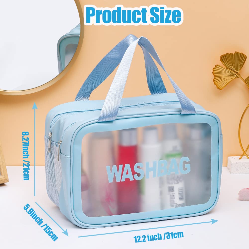 Neceser de viaje, bolsa de maquillaje transparente, bolsa de cosméticos, bolsa transparente para el cuidado de la piel, bolsas de maquillaje impermeables y drenantes, organizador de artículos