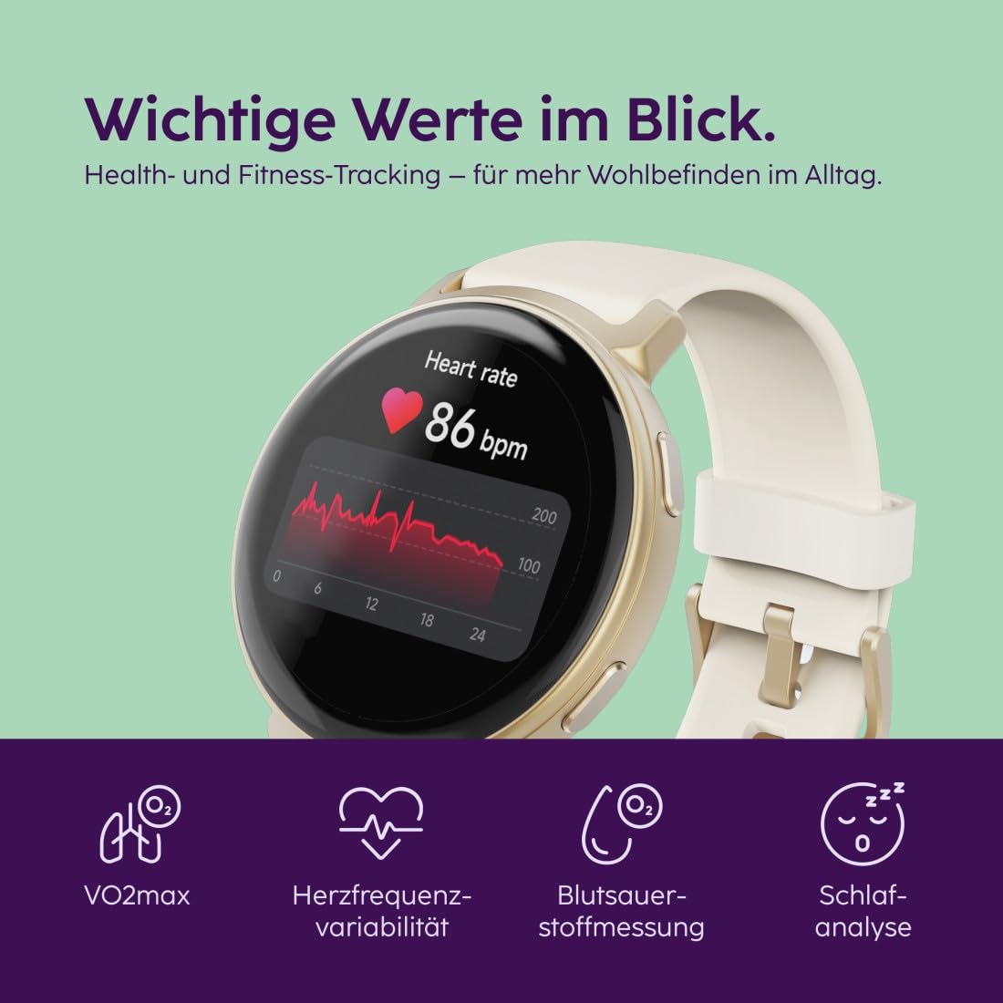 Hama | Reloj Inteligente Mujer con GPS y Llamadas. (smartwatch amoled, pulsómetro de muñeca, ip68 Impermeable, podómetro Contador de Pasos) Oro.