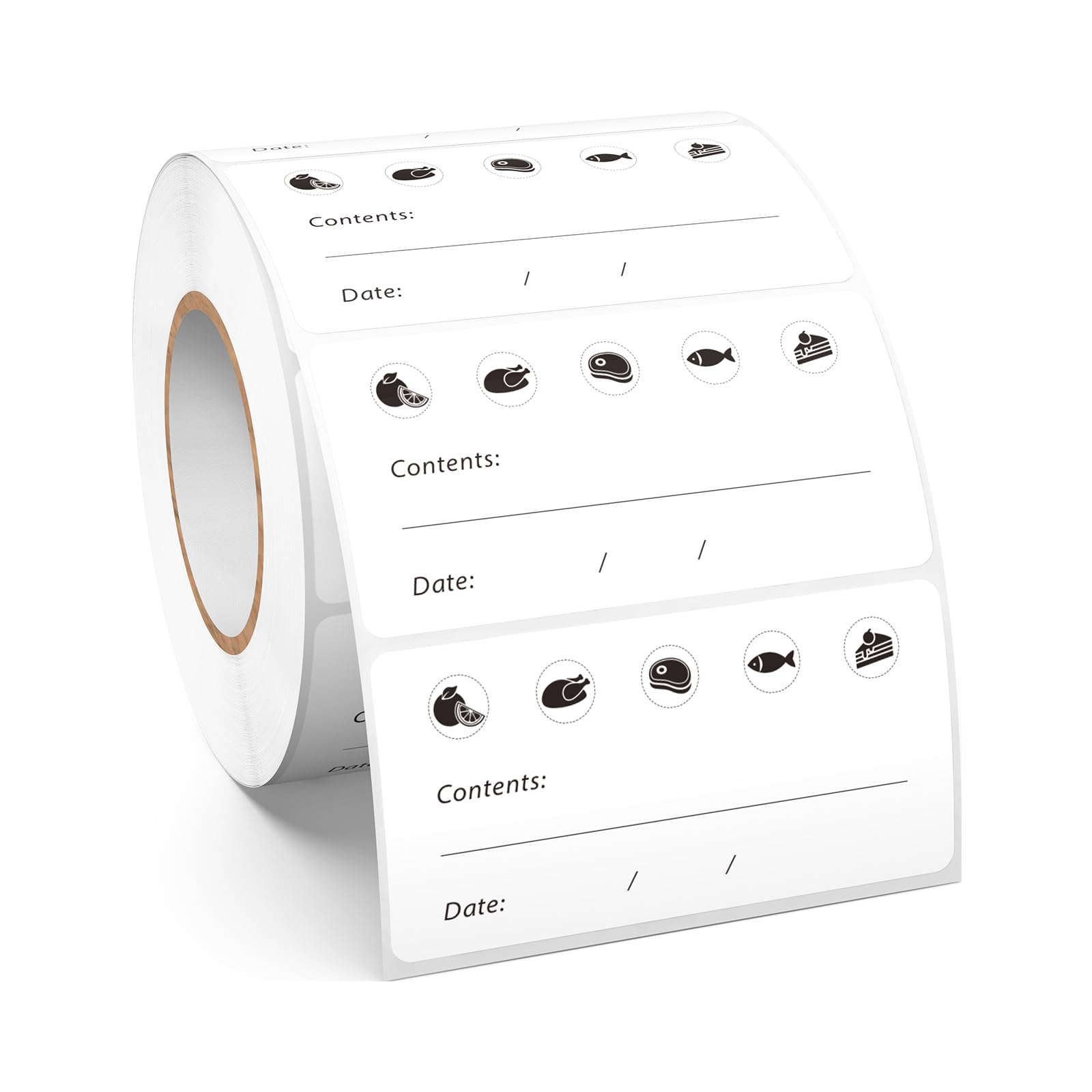YIKIADA 500 PCS Removable Freeze Labels Food Storage Stickers with Collection Date 30 × 60 mm Vinyl Waterproof Oil-Proof Self Adhesive Writable Tape for Home Kitchens Containers Refrigerators