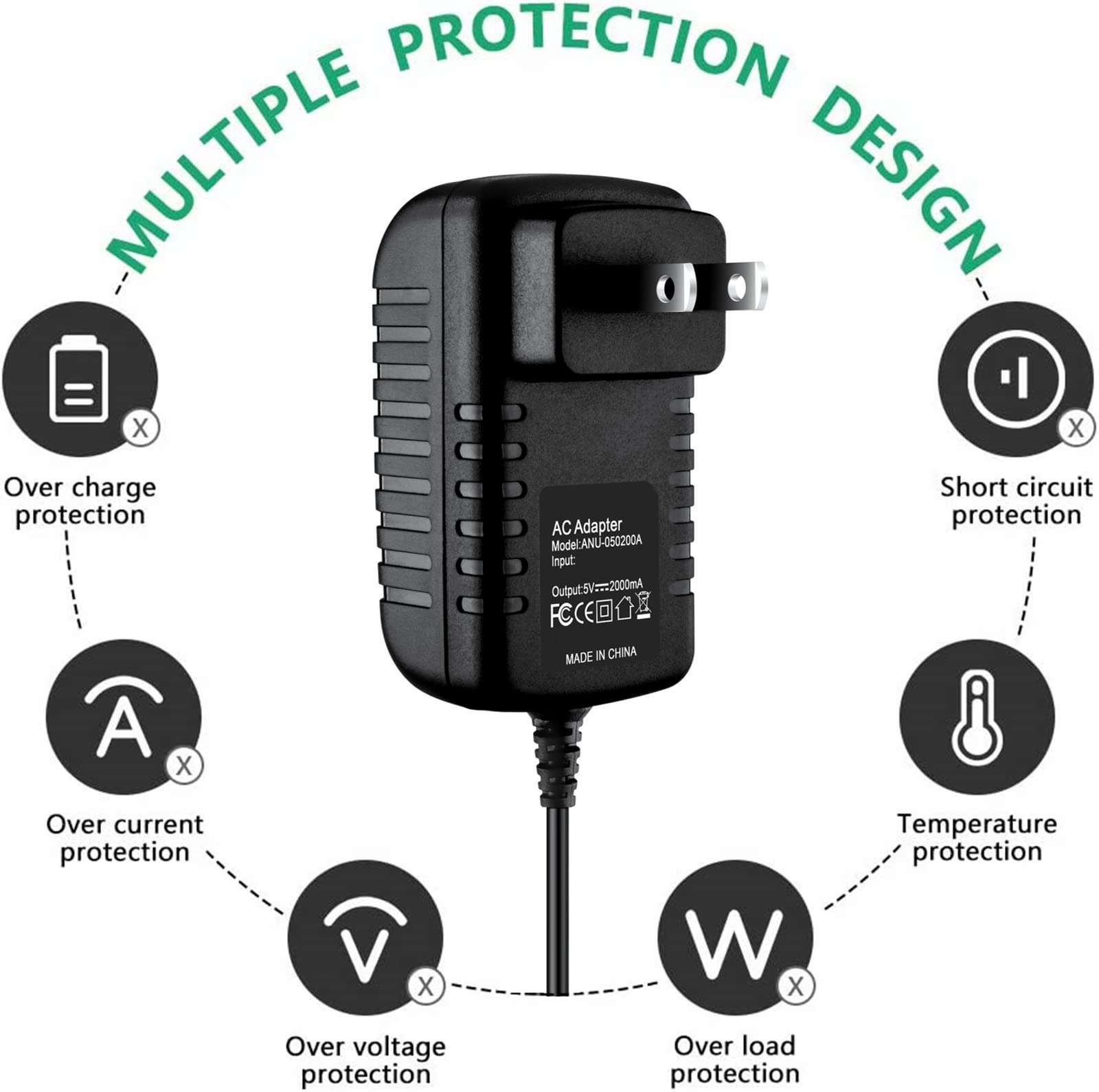 Caricabatterie Da Parete USB + Cavo 6 Piedi Per AT&T Cingular Flip IV U102AA – Nuovo