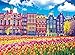 KODAK PREMIUM PUZZLES 1000 pezzi - tradizionali vecchi edifici e tulipani ad Amsterdam Olanda