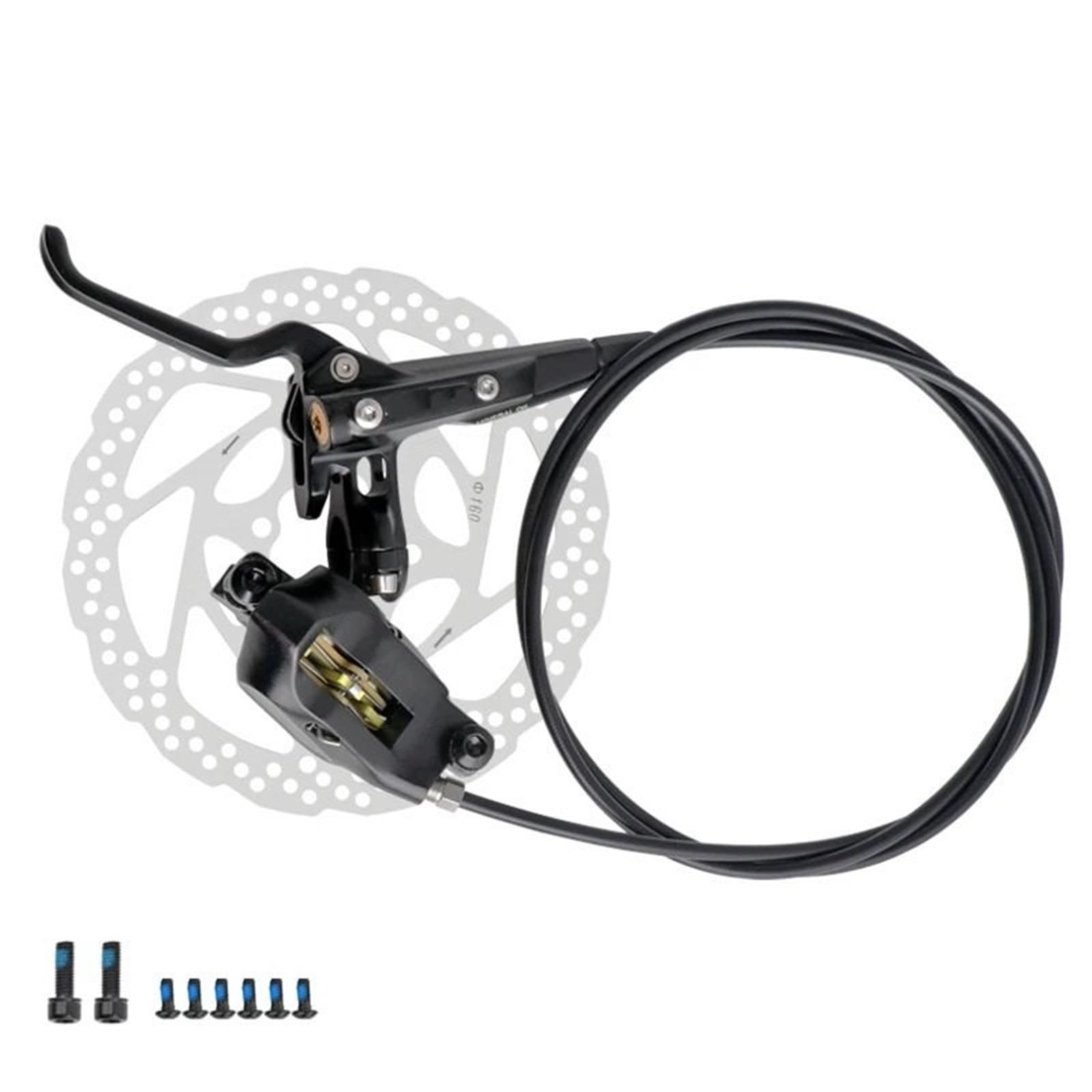 Freno de Tambor de Banda Trasera Frenos hidráulicos MTB 4 pistones Frenos de Disco para Bicicleta de montaña Rotor 160mm Juego de Pinzas de Bicicleta 850mm 1500MM