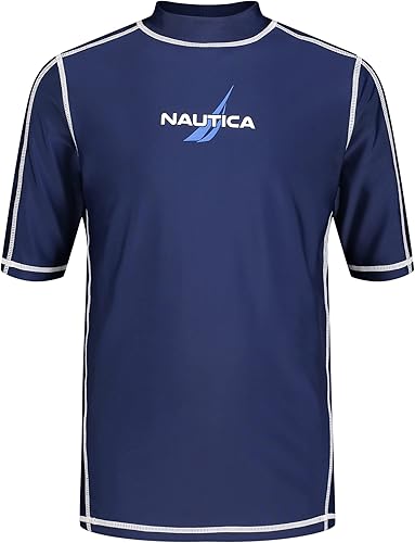 Nautica Camiseta de natación de manga corta para niños con protección solar UPF 50