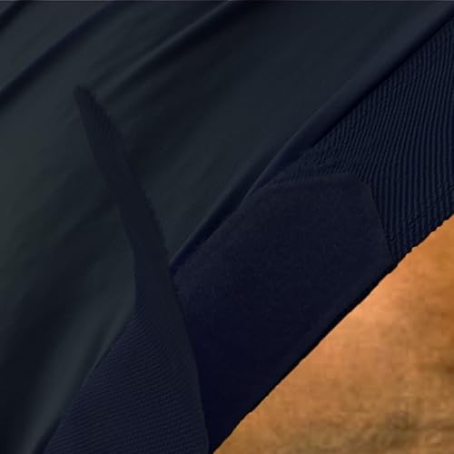 Miniatura 7 de Leberna Capucha elástica para caballo con cremallera y cubierta completa para el cuello (azul marino, S)