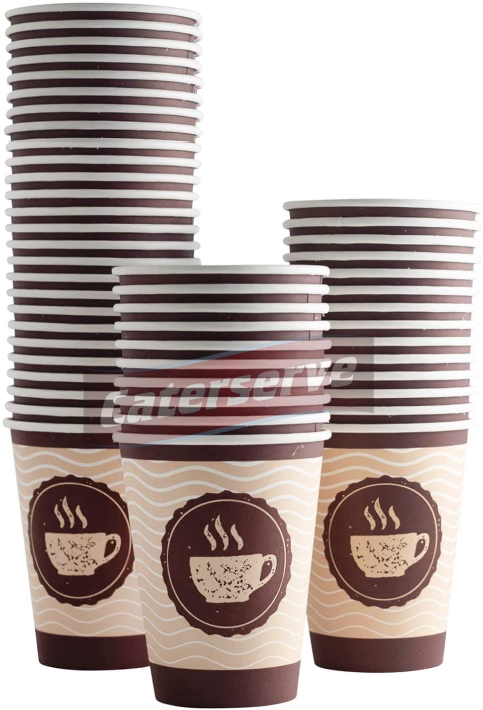 Caterserve Paper Cups for hot and Cold Drinks (12oz - 100 Pcs) โ image 1