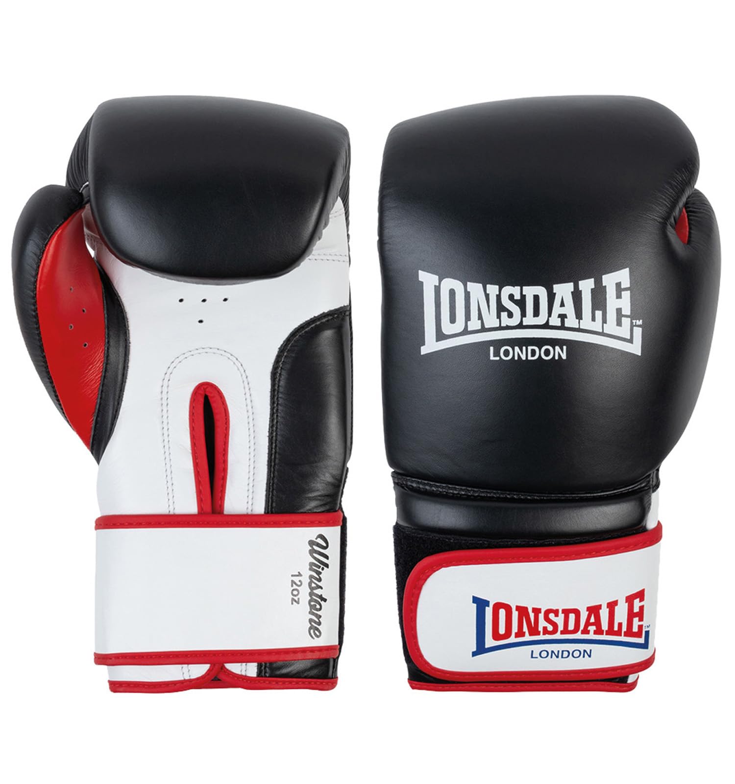 Lonsdale Unisex Adult Winstone Equipment, Black/White/Red, 16 oz EU