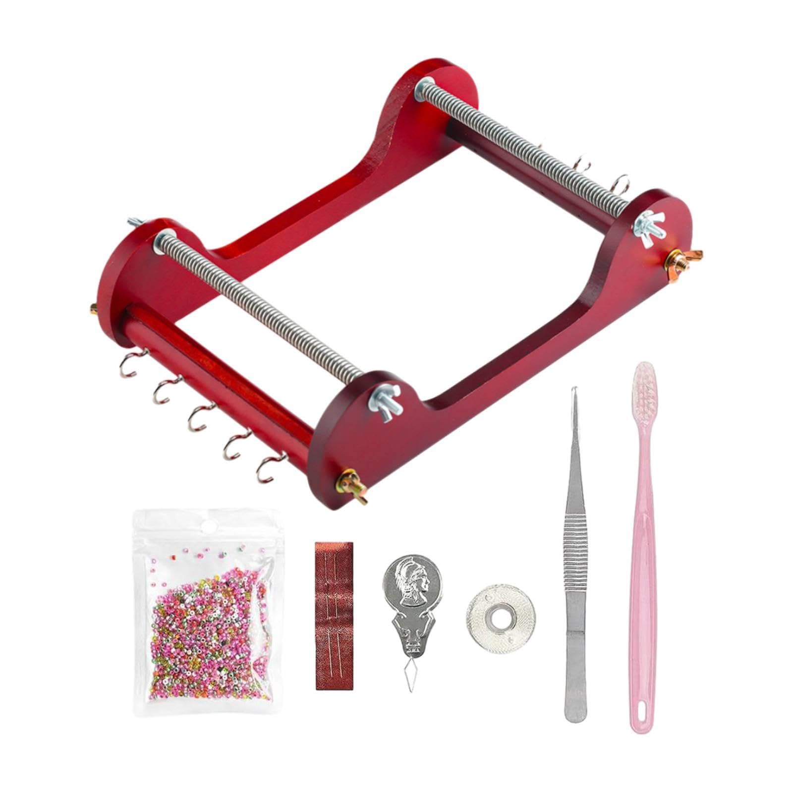 Telaio per Perline in Legno, Hobby Creativo per Principianti, Creazione di Braccialetti Fai da Te.