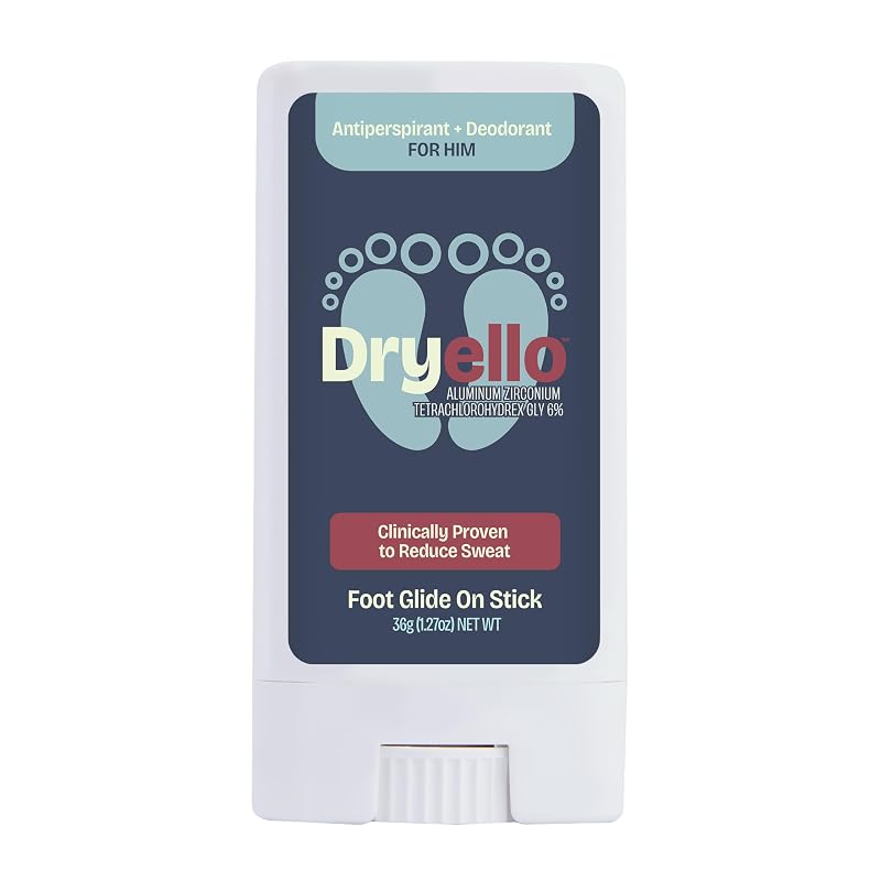 Desodorante antitranspirante para os pés Dryello em bastão, fragrância cítrica
