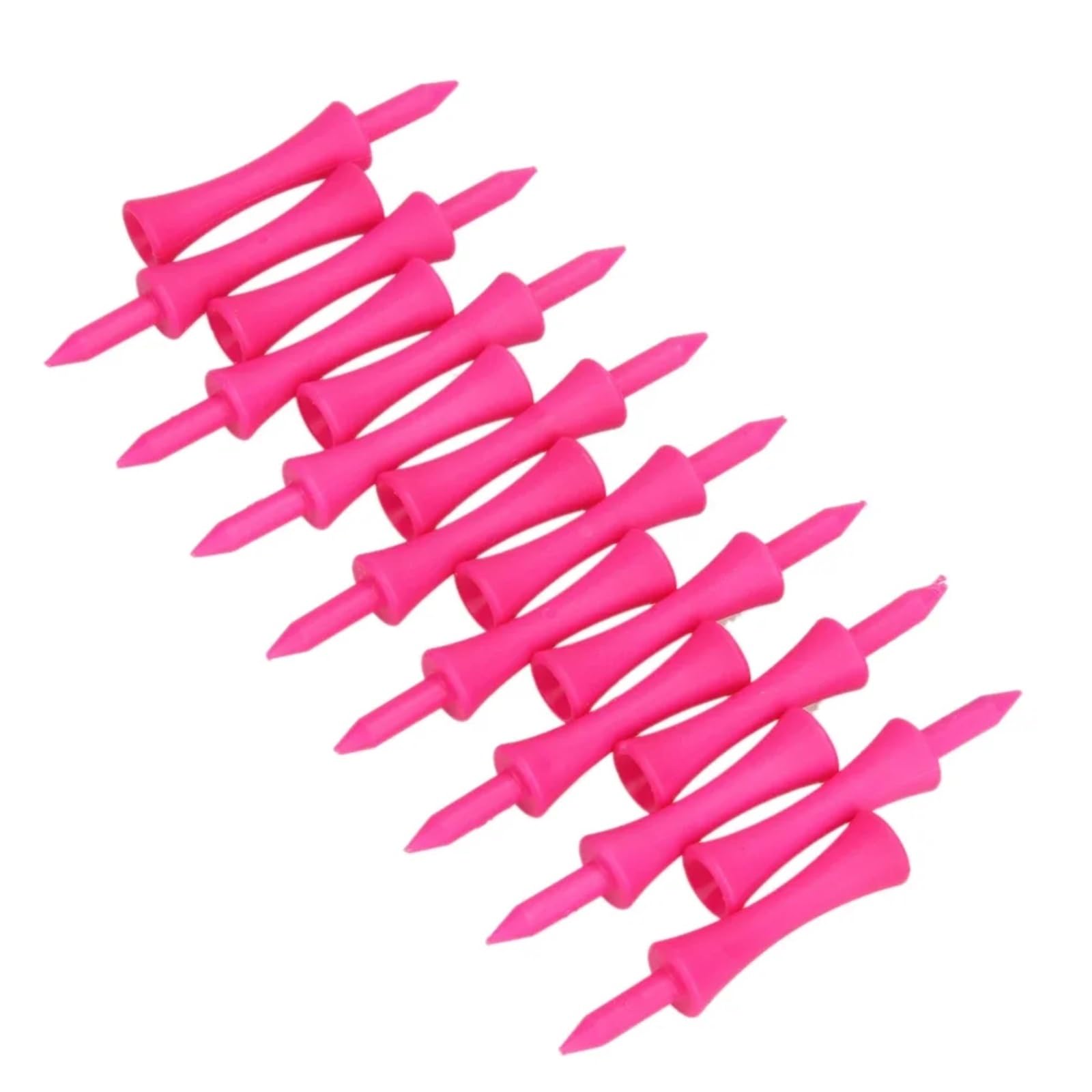 Golf-Tees | 100 Burgstufen-Stufen aus Kunststoff in Rosa, Höhe 39 mm