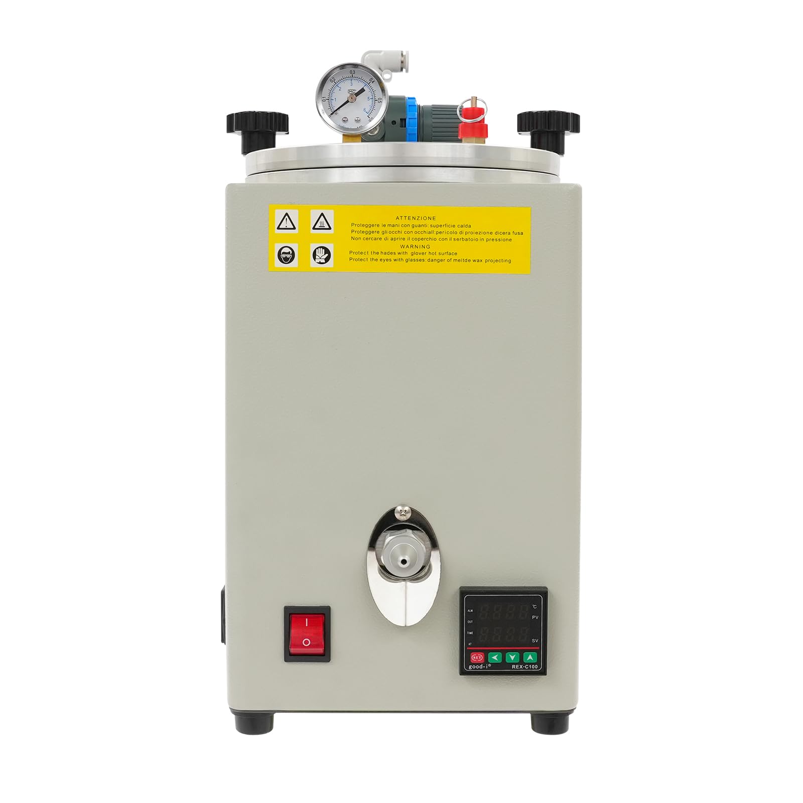 Maszyna do formowania wosku 350 W 60℃ maszyna do odlewania wosku do biżuterii, 220 V, z pokrywką, uchwytem powietrznym i wężem powietrznym do topienia wosków roślinnych, wosków mineralnych