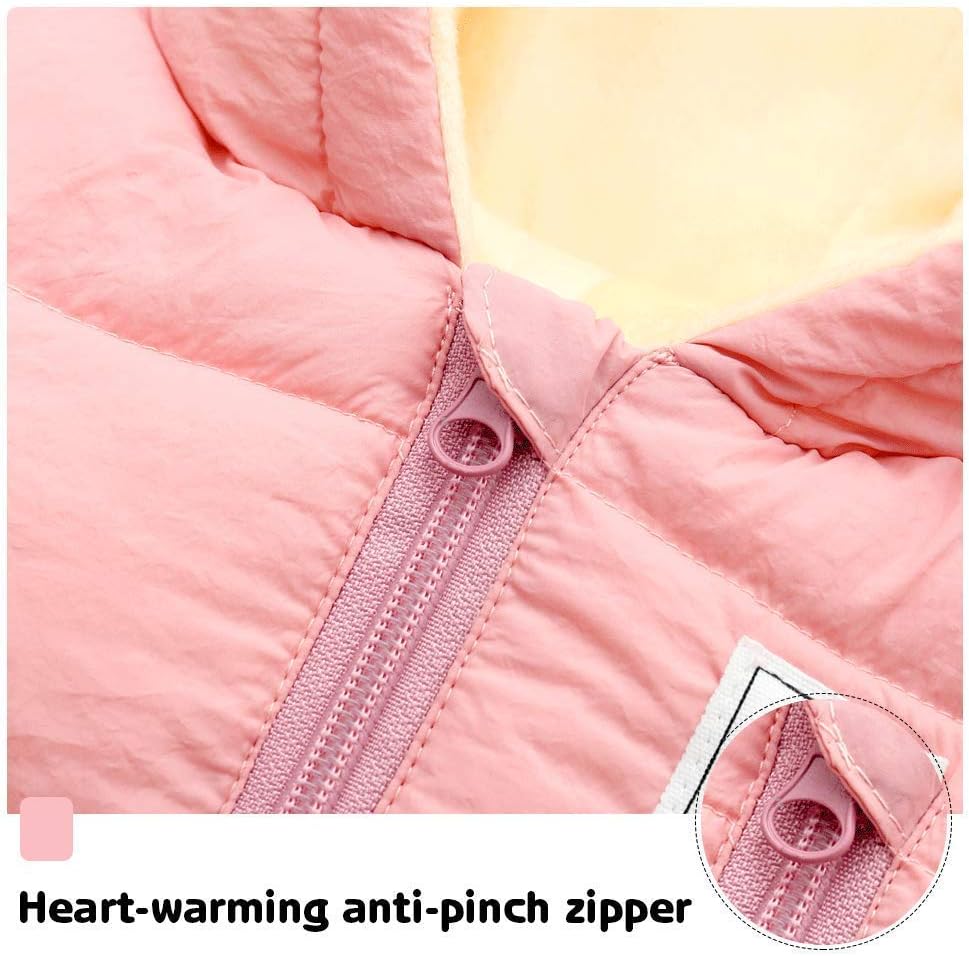 Bestgift Unisex Baby Hooded Winter Snowsuit Infant Warm Puffer Romper