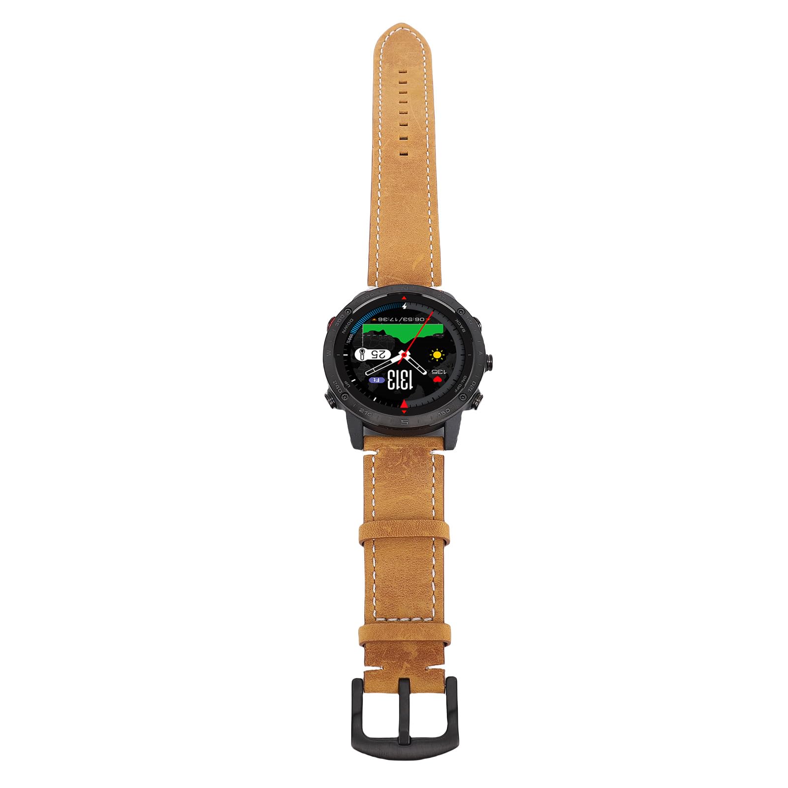 Emoshayoga Smartwatch da Uomo Smartwatch Rotondo Leggero in Lega Ti e Silicone per Immersioni Fitness con impermeabilità Fino a 50 Metri