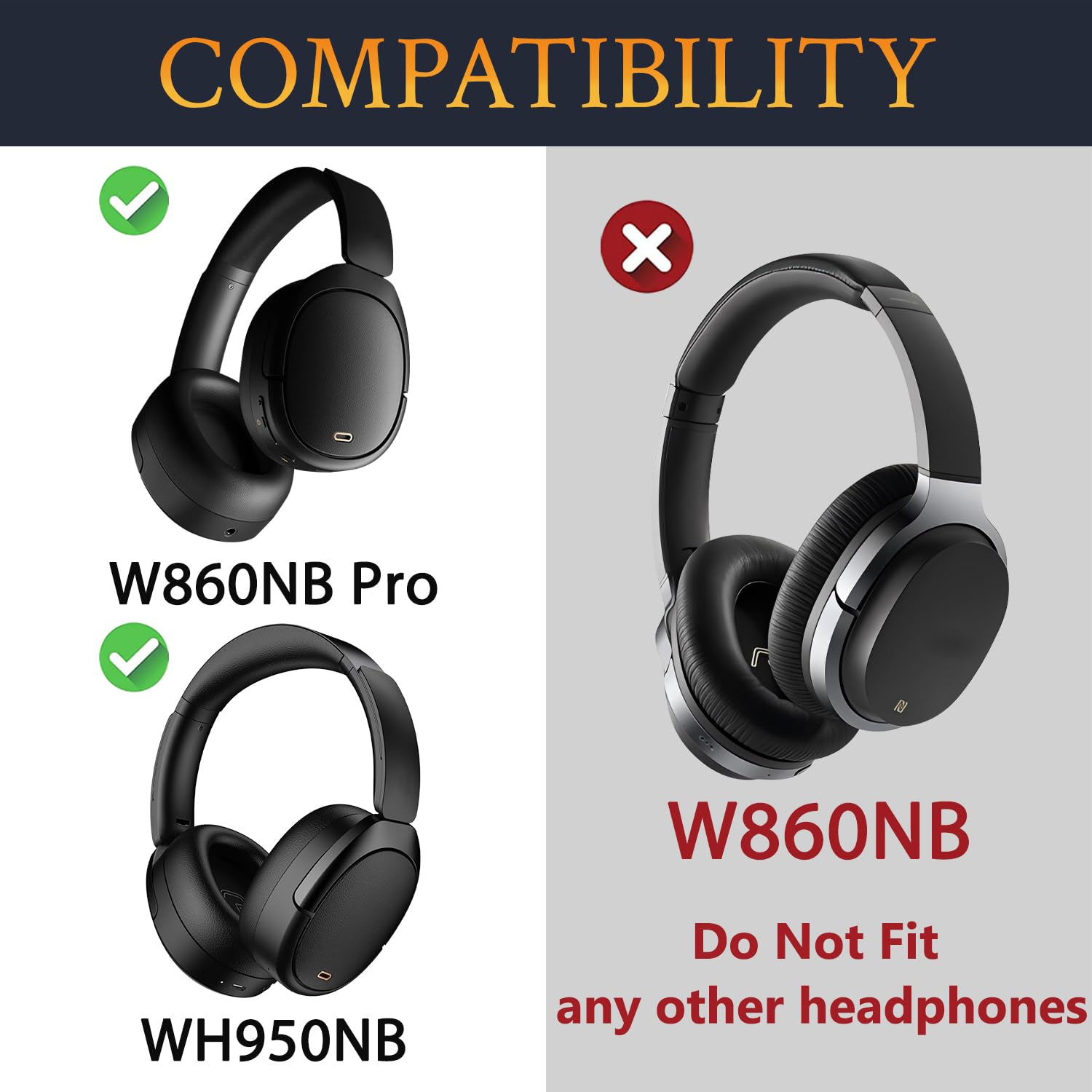 Amazon | SOULWIT イヤーパッド for Edifier W860NB Pro/WH950NB