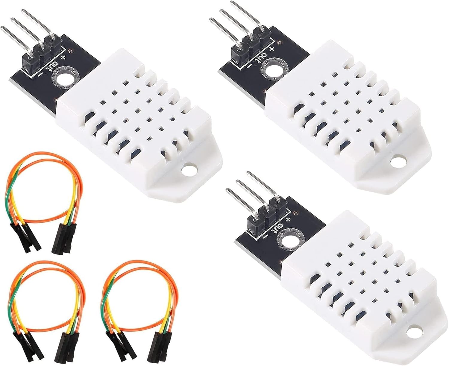 DHT22 Digital Temperature and Humidity Sensor Module Pack of 3 High Accuracy 3.3V-5V Compatible with UNO Rduino Microcontrollers for Weather Monitoring HVAC Greenhouse and IoT Projects-image-35