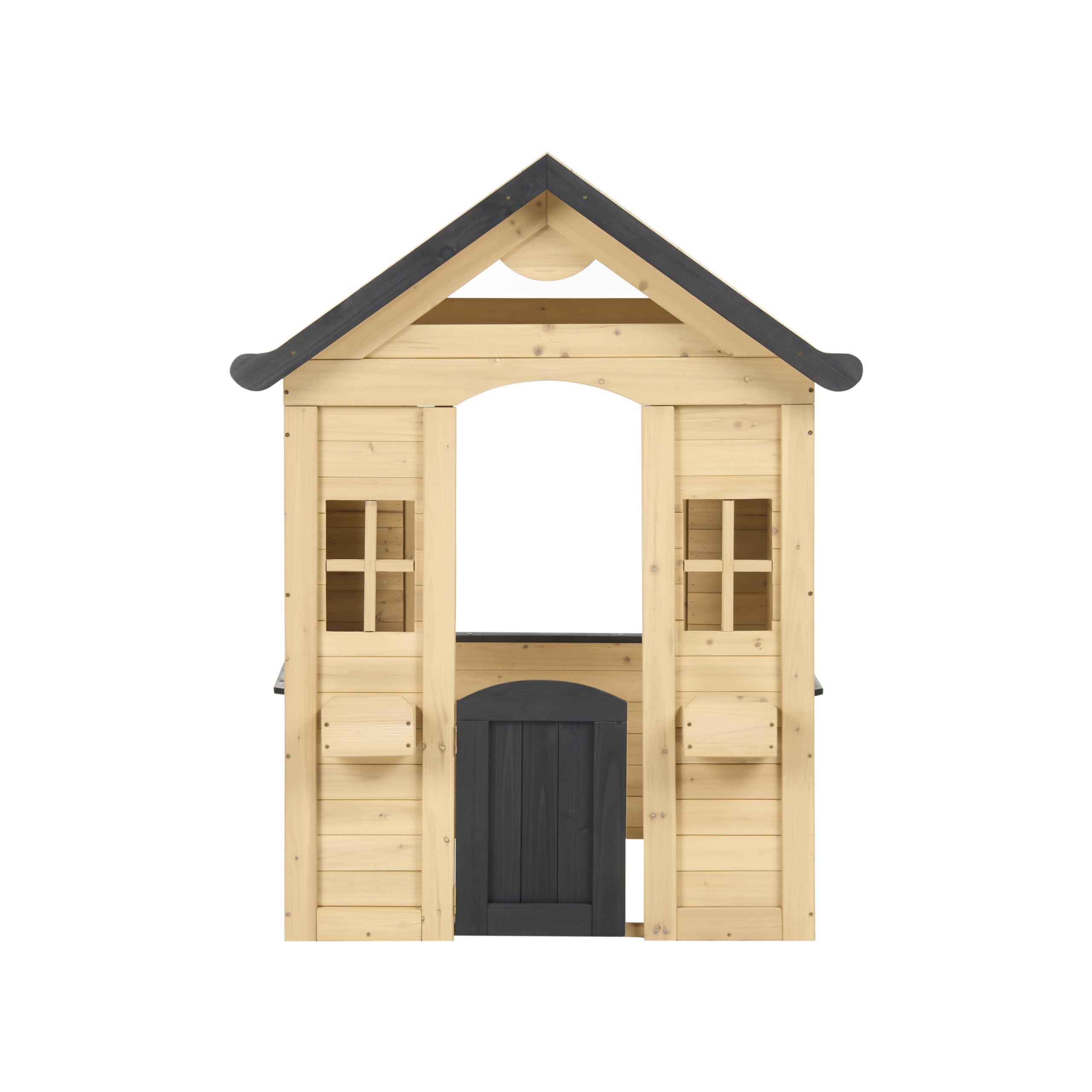 Casetta da giardino per bambini Casa in legno marrone chiaro
