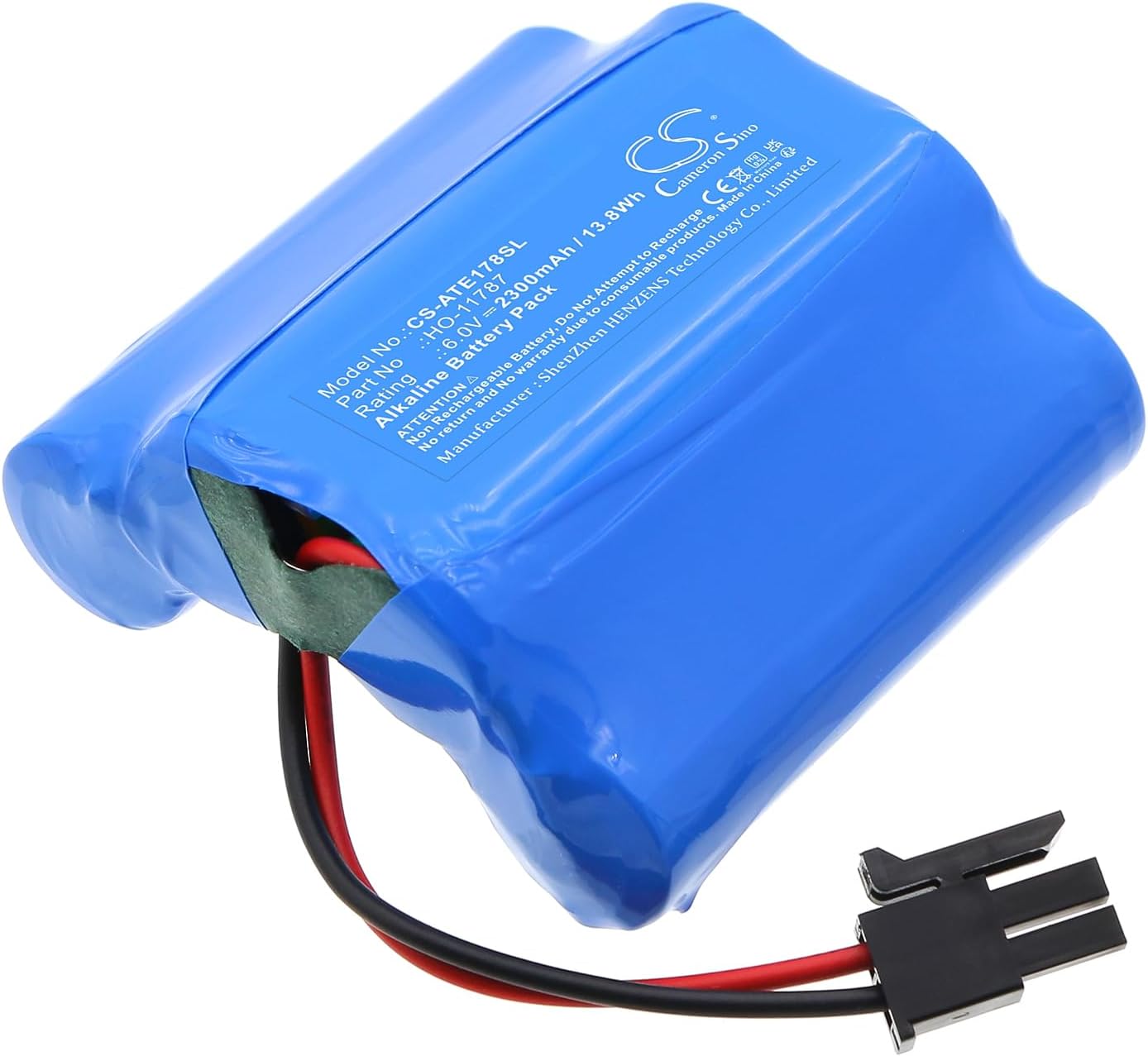 Battery for ATS Electro-Lube MD125 PN:ATS Electro-Lube HO-11787 2300mAh / 13.8Wh Primary Battery, Non-Rechargeable