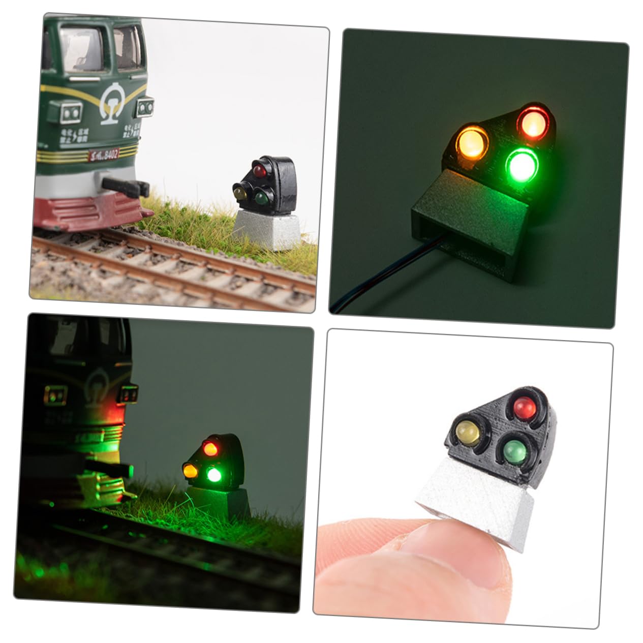 12pezzi Mini Segnalazione Per Treni Decorazioni Per Layout Accessori Per Realistiche e Facili Installare