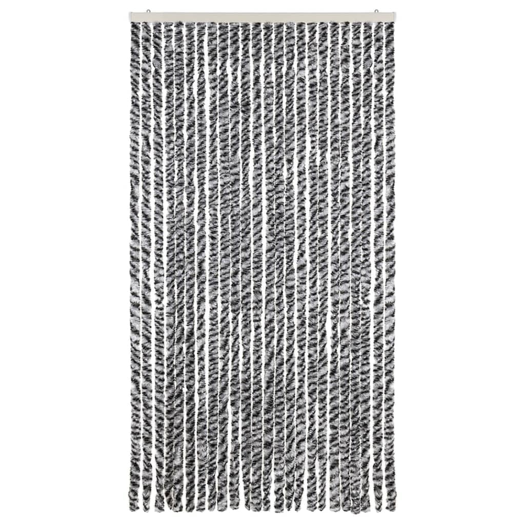 Hothingwell Zasłona przeciw owadom Chenille 100 x 230 cm czarno-biała