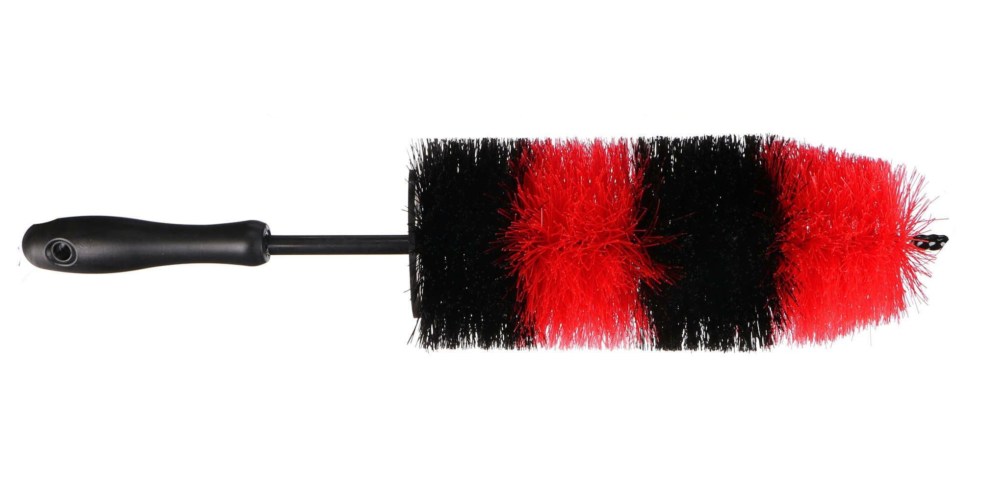 CAR DETAILING TIRE BRUSH L | Szczotka do czyszczenia felg samochodowych | Średnica 10 cm | Ergonomiczna rączka | Kompatybilna z większością samochodów osobowych