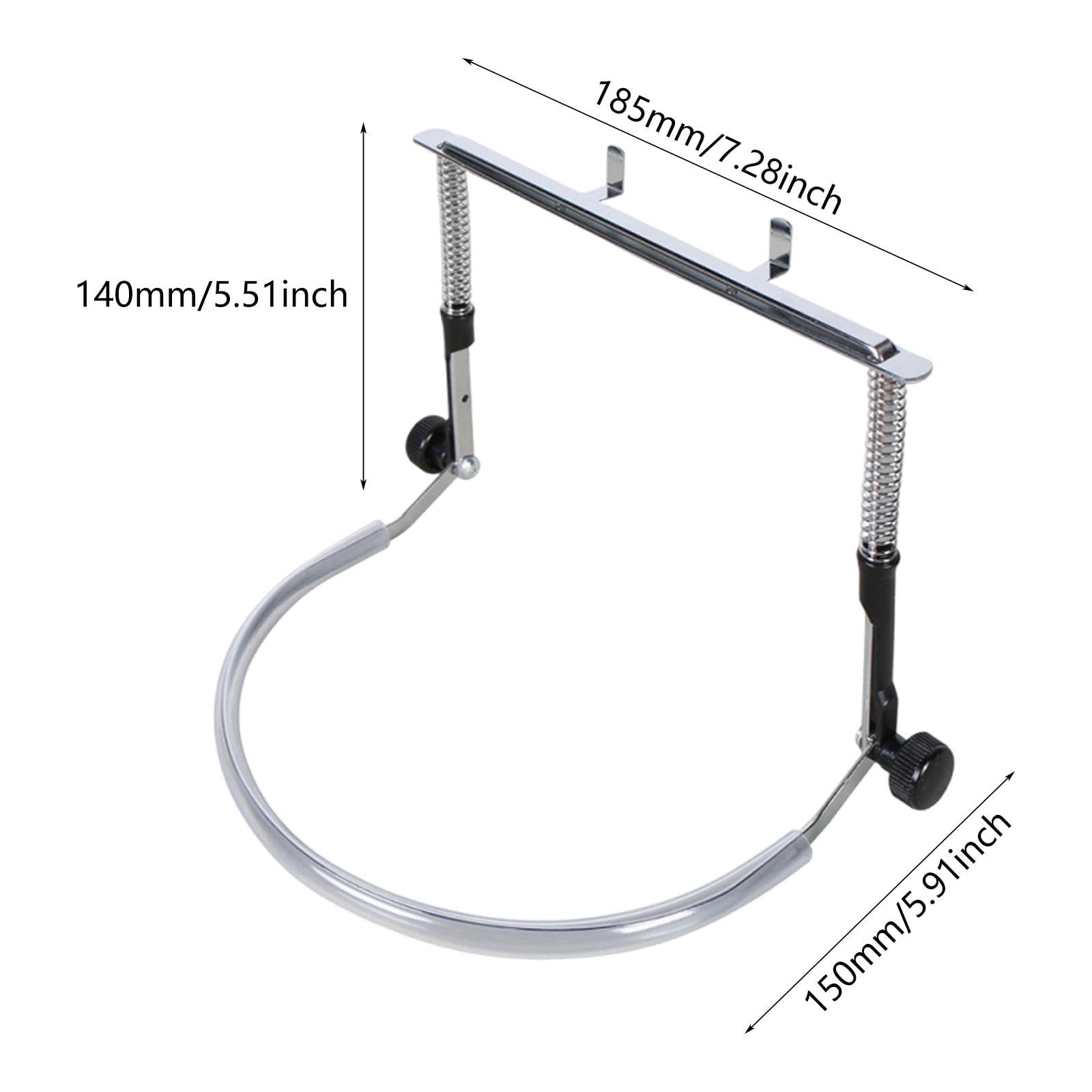 Soporte para Armónica, Atril Y Soporte para El Mástil Como Accesorios con Tensión de Resorte Ajustable para Mayor Comodidad Y Estabilidad de Los Músic, Plateado