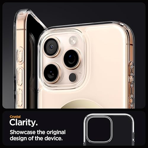 Vista 175 de Spigen Funda para iPhone 15 Pro, ultra híbrida MagFit [antiamarilleo] [compatible con Magsafe] - Fibra de carbono