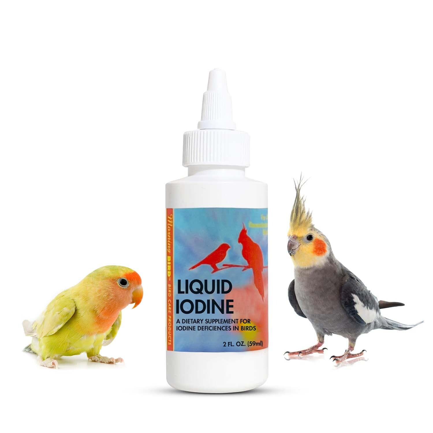 Morning Bird Liquid Iodine 2 Fl Oz - Thyroid Supplement for Birds