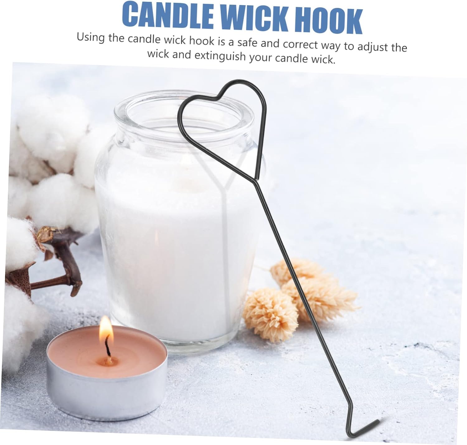 Alipis 4pcs Candle Wick Extinction Hook Long Handle Candle Wick Trimmer for Home Supplies