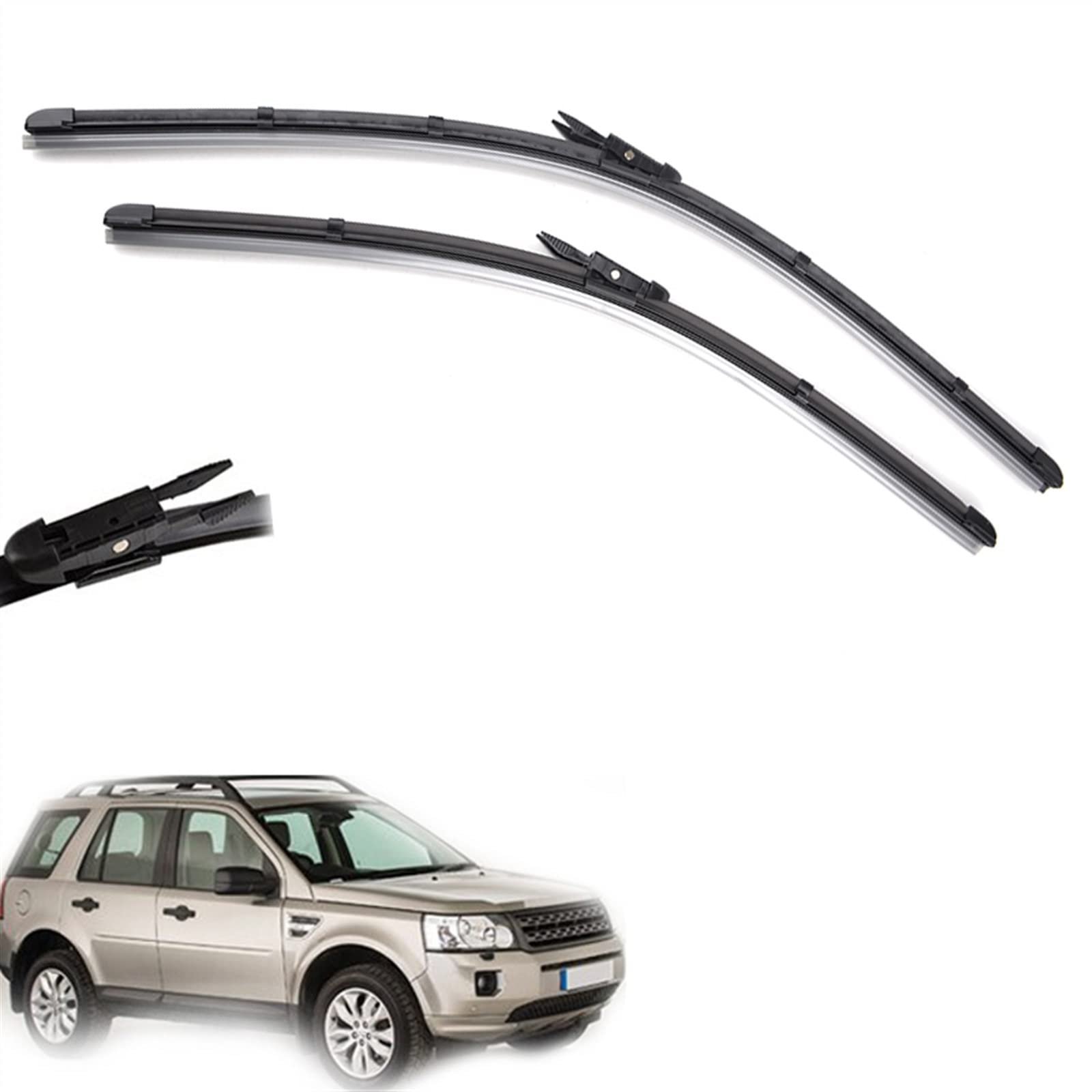 Auto Tergicristallo Per Land Rover Per Freelander 2 LR2 2006 2007 2008 2009 2010 2011 2012 2013 2014 Finestrini Di Automobile Anteriore Parabrezza Spazzole Tergicristallo Set Kit 24 "20"