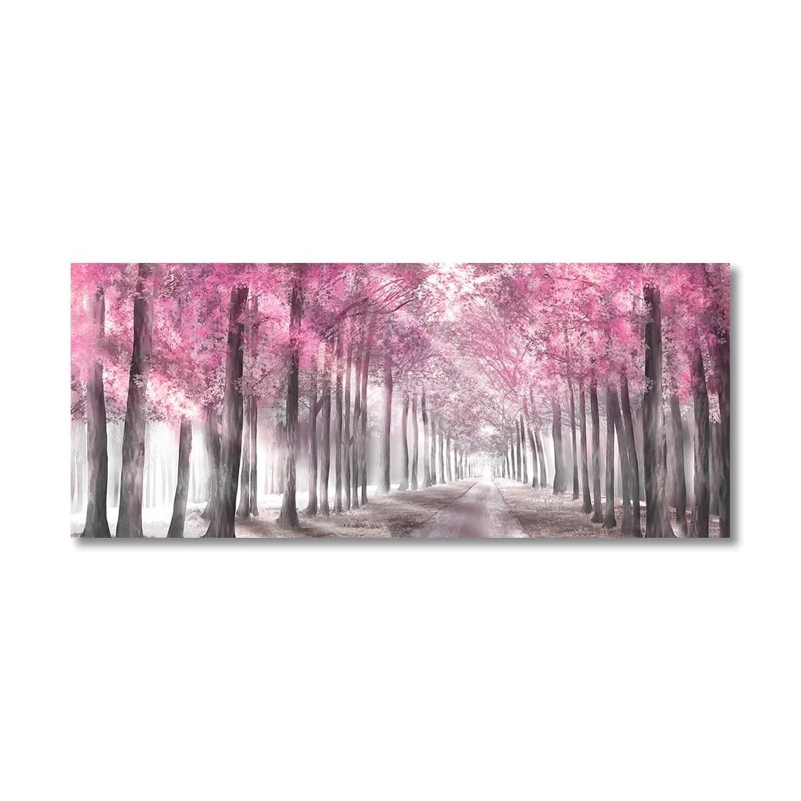 Affiche de peinture sur toile arbres roses XENITE paysage forêt