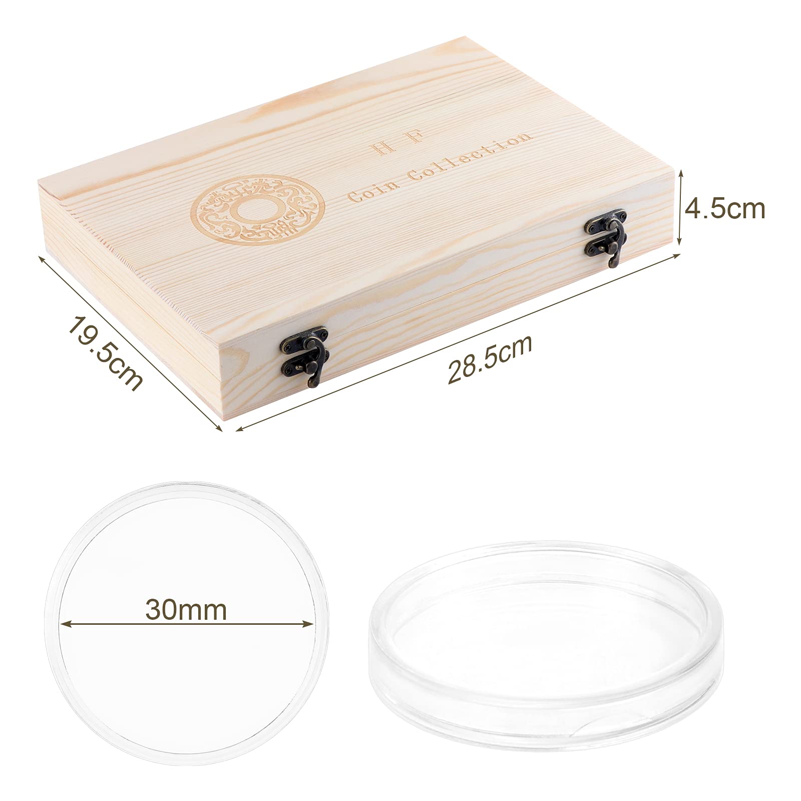 Midyrrg 100Pcs Coin Holder 30mm Coin Capsules Plastic Coin Case Coin - View #7