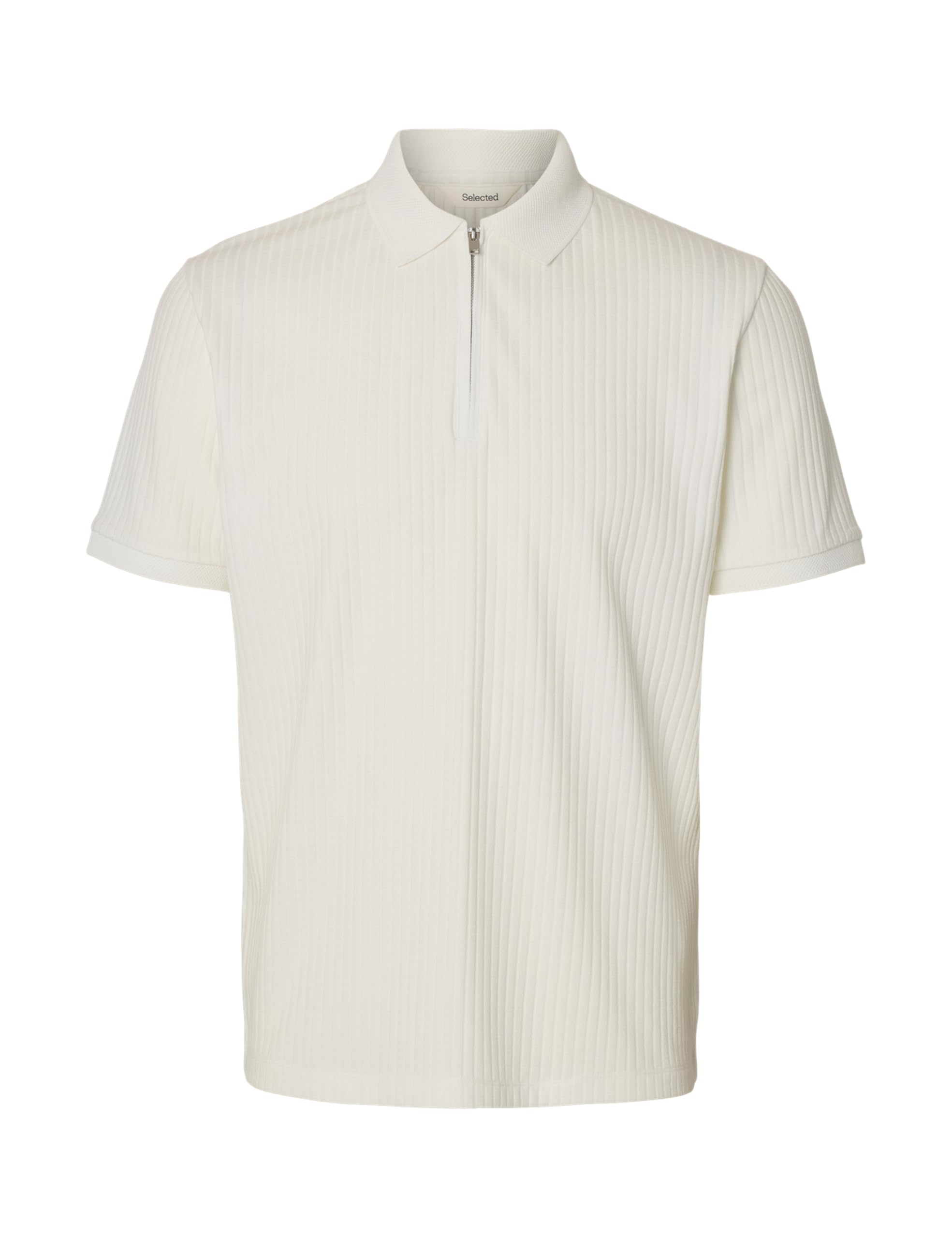 Selected Men Men's Slmfave Structure SS Polo Noos Slmfave Structure SS Polo Noos (Pack of 1), Cloud Dancer, S
