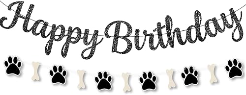 Vista 27 de Cartel con temática de perro feliz cumpleaños, decoración colorida para niños, bebés, perros, suministros de fiesta de cumpleaños Perro