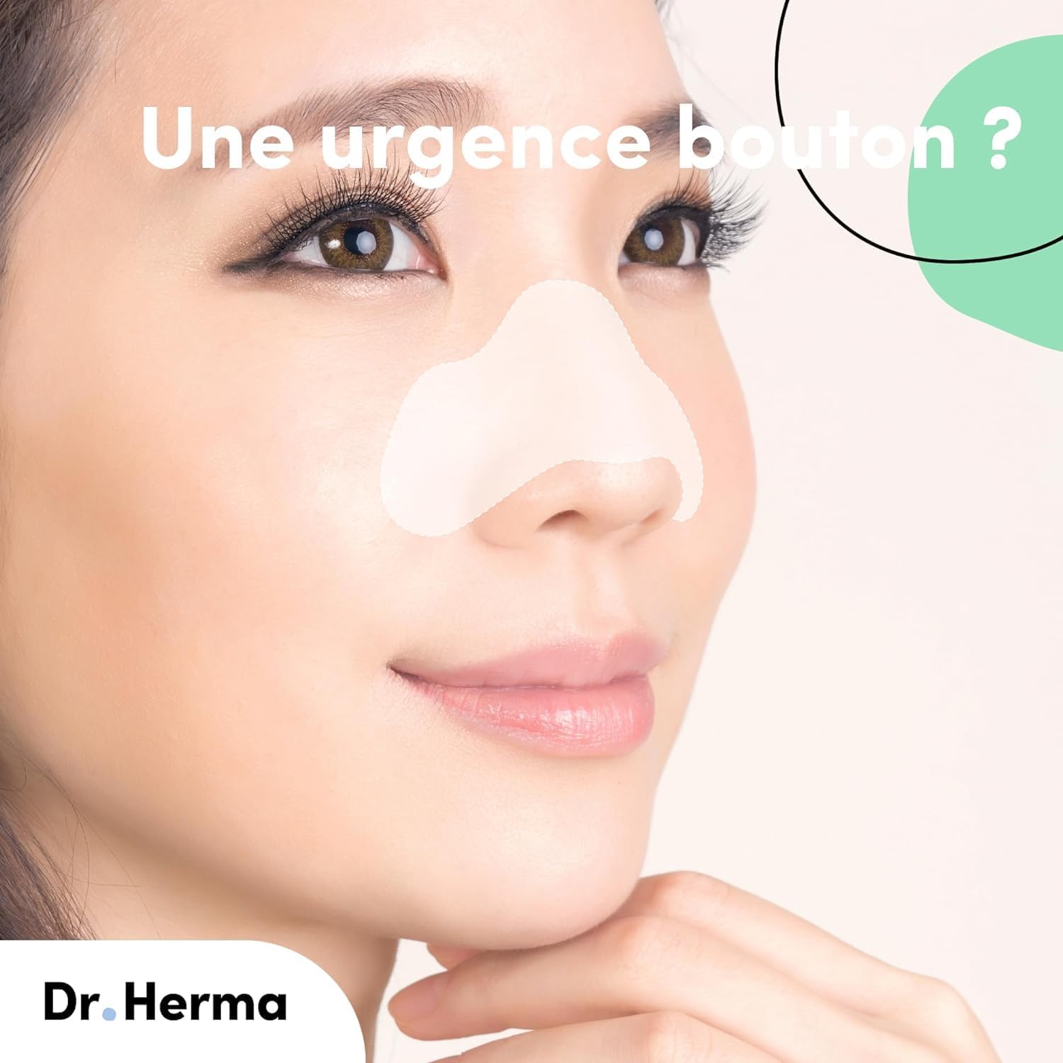 Dr. Herma - Patch Anti Bouton - Adapté au Nez - Résultats en 6 à 8h - Testé sous contrôle dermatologique - Acide Salicylique, Hydrocolloïdes, Huile d'Arbre à Thé - 2 Boîtes de 10 patchs