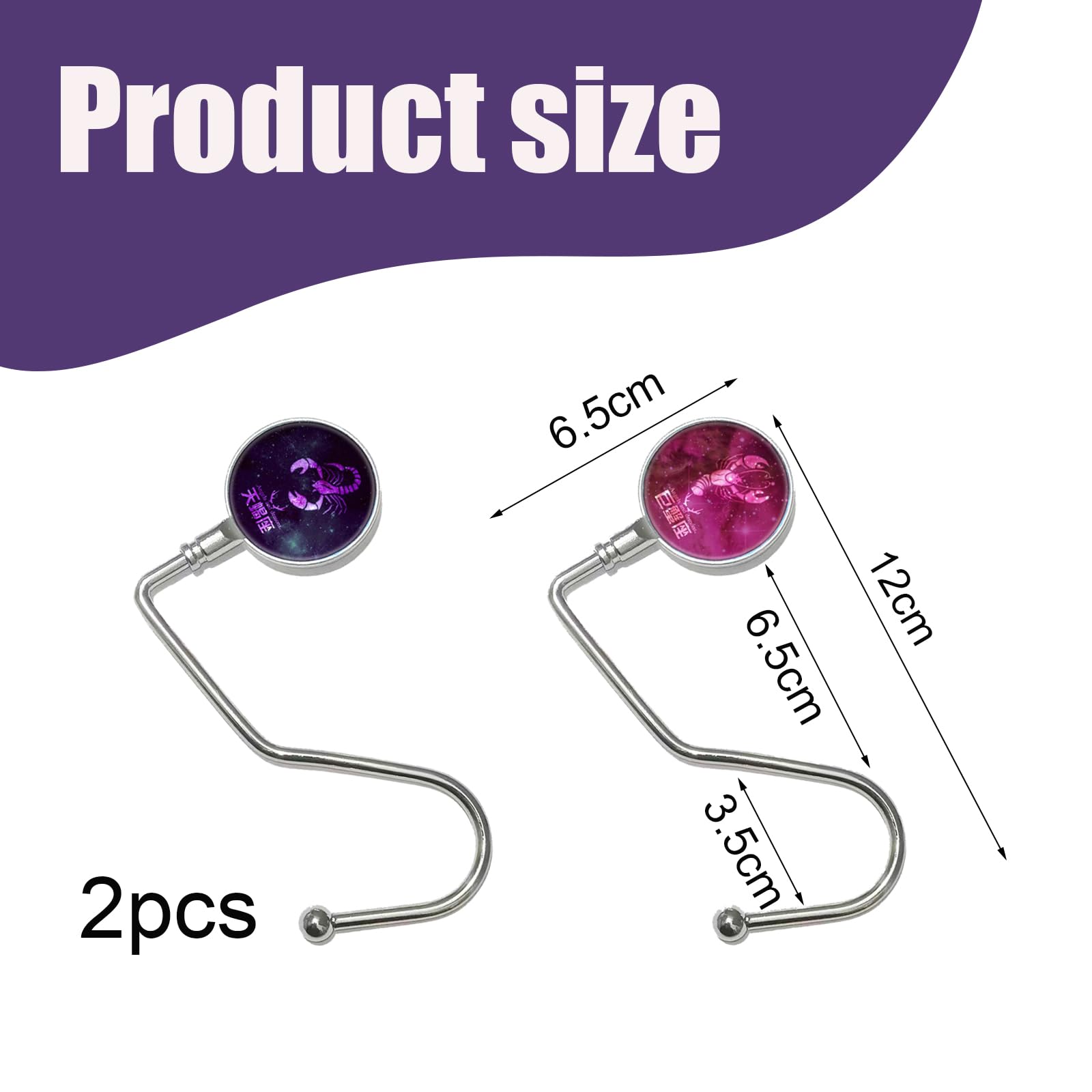 Ganci Pieghevoli Per Borsa Da Tavolo - 2 Pezzi In Alluminio, Antiscivolo, Portatili - Ideali Per Ristorante, Ufficio, Regalo - Foto 7