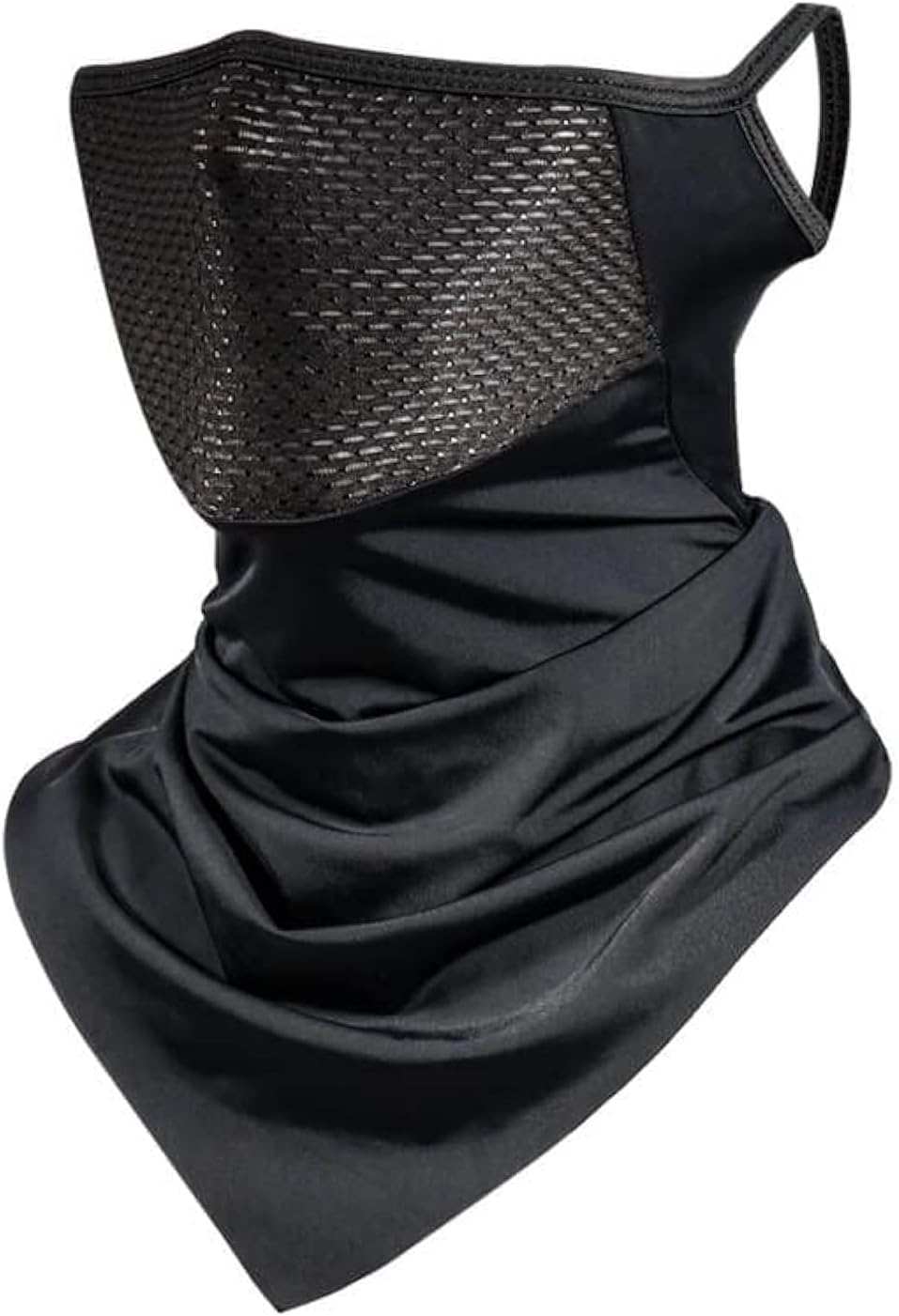 Cycling Mask with Ear Loops Neck Gaiter Balaclava Cover for Outdoors Breathable Ice Silk Head Cover for Men and Women