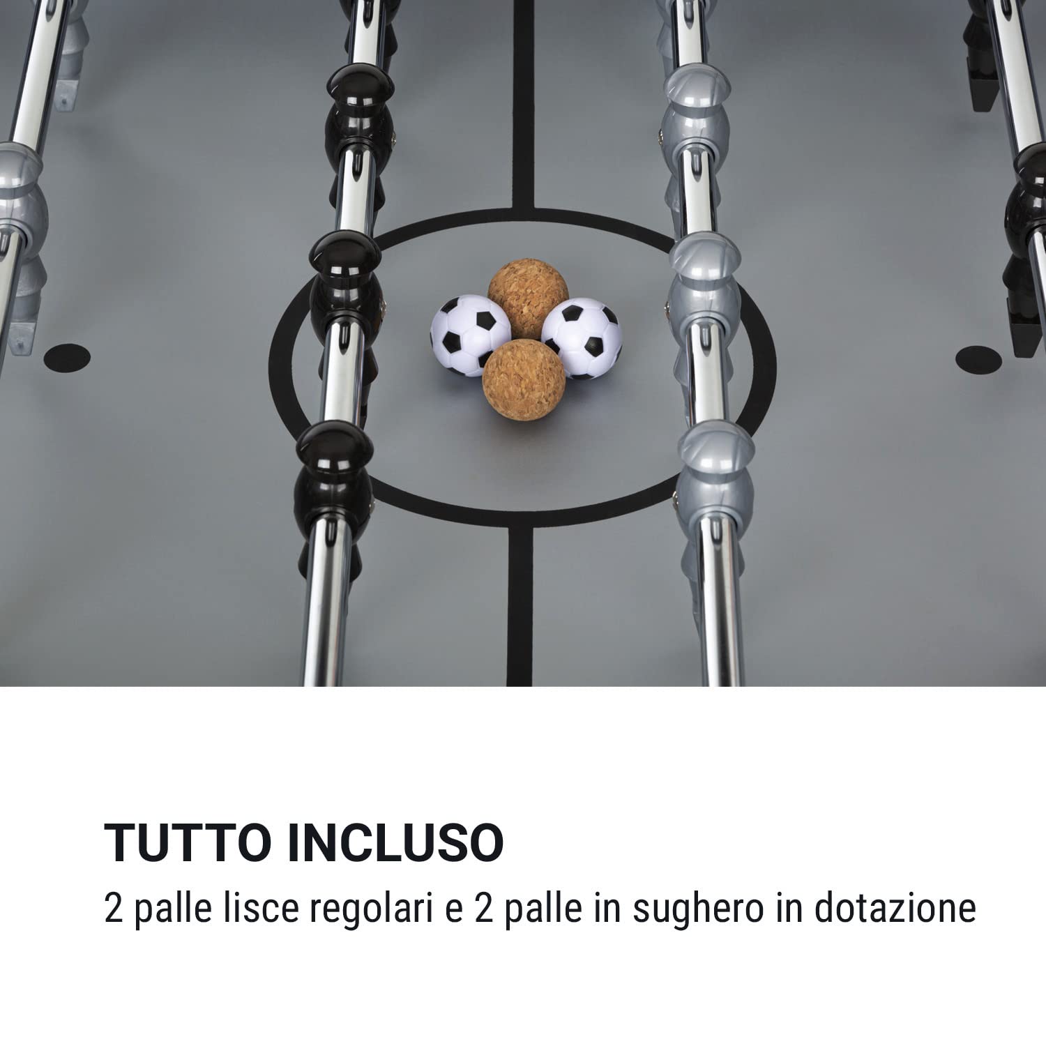 KLAR FIT Arrowhead - Calcio Balilla, Biliardino Professionale, Campo con Illuminazione LED, Segnapunti Automatico, Struttura Solida, Campo di Gioco: 117x68 cm, Aste Cave di Acciaio Inox