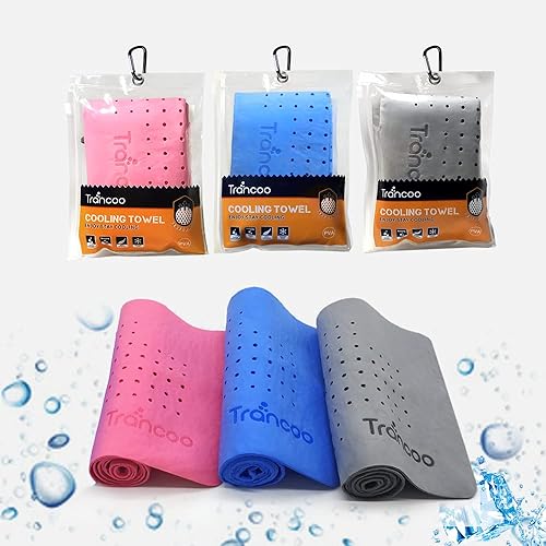Paquete de 6 toallas de enfriamiento PVA (33 x 7.85 pulgadas), bufanda de enfriamiento instantáneo y trapos de sudor para gimnasio, correr,