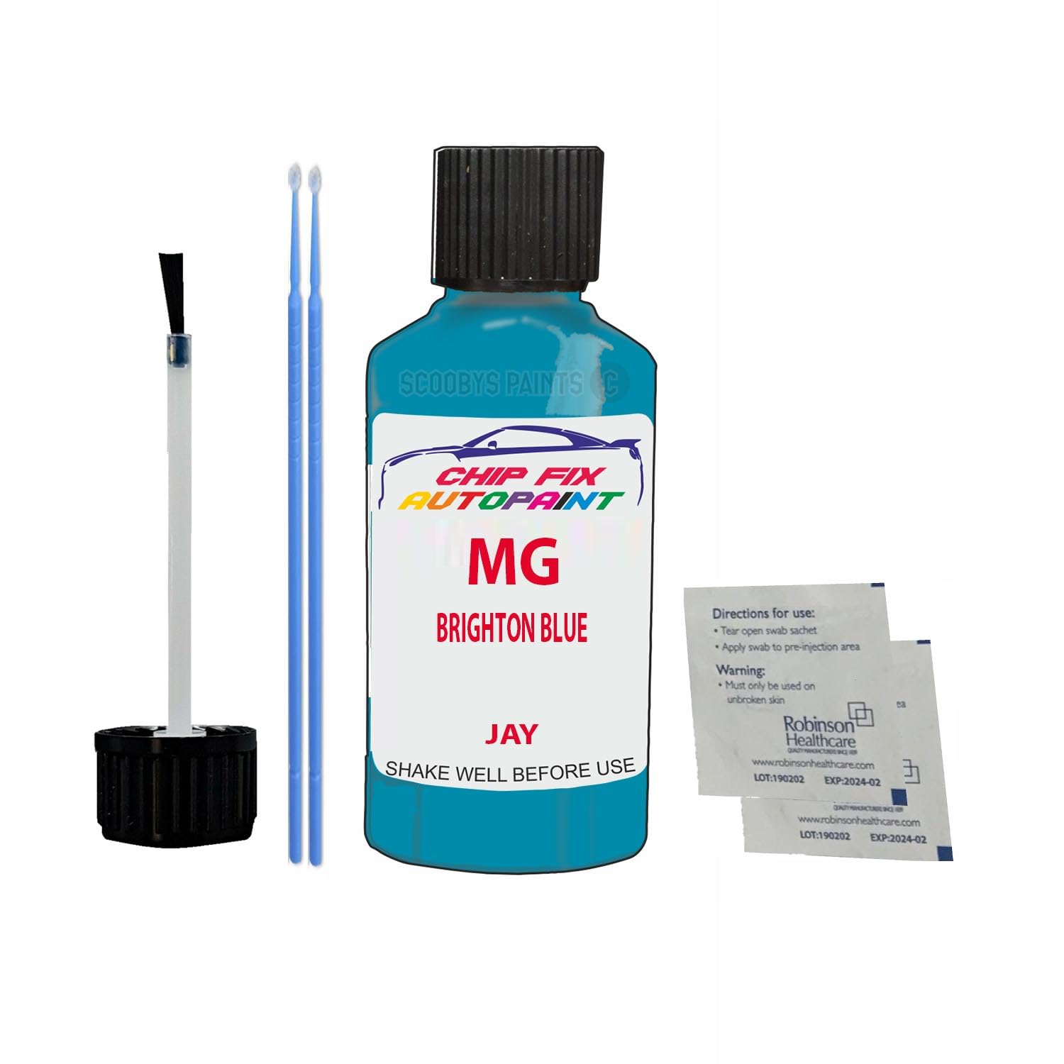 Scoobys Paints Back In The Mix Brighton Blue Touch Up Paint For Mg Jay Metallic
