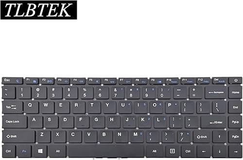 Miniatura 3 de TLBTEK Teclado de repuesto compatible con Gateway GWTN133-1 GWTN141-1BL GWTN141-5BK GWTN141-5GR, Chuwi GemiBook CWI514 CWI528 CWI529 CWI547,
