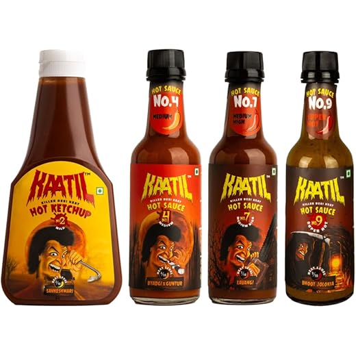 Kaatil Combo Pack of 4 Hot Sauces
