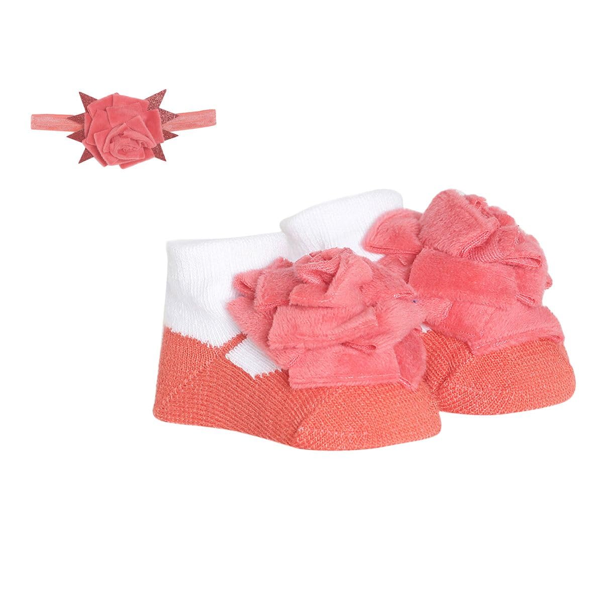 MINIKLUB Baby Coral Hair Bands & Booties, Pack of 1(ONE SIZE)-image-24