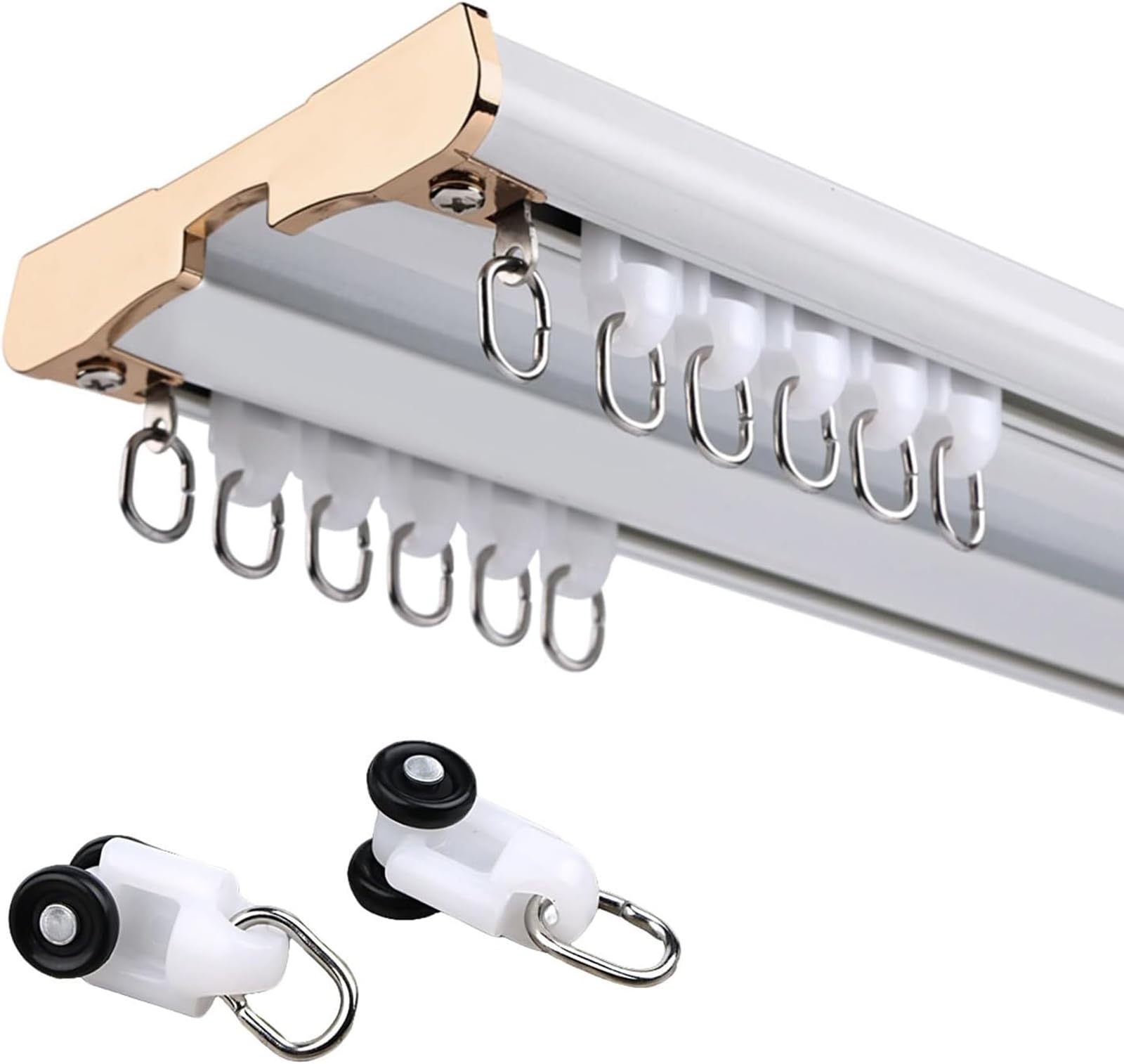 Générique Système de Tringle à Rideaux Double Robuste - Tringle à Rideaux Double réglable de 3 m (9,8 pi) pour Bureau, Salon, séparation de Salle de Bain - Solution durab