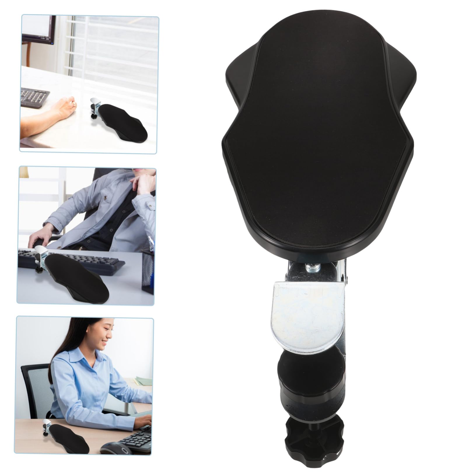 SEWACC Reposabrazos para Escritorio Ergonómico Plegable y Ligero de Abs y Hierro para Uso Prolongado en Oficina y Viajes de Negocios