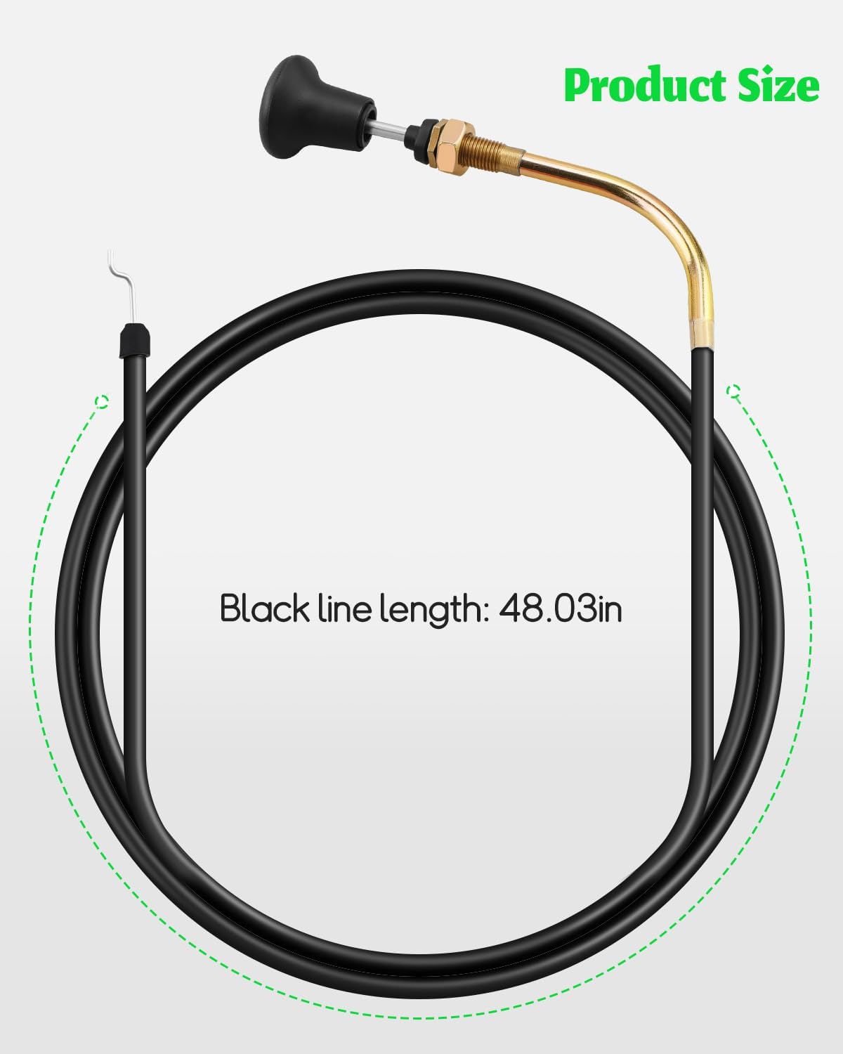 946-04812 Throttle Choke Cable Fit for Cub Cadet Tank L48 L54 L60 LZ48 LZ54 LZ60 S60 SZ48 SZ54 SZ60, Replaces 746-04812