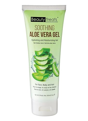 Gel calmante de aloe vera para cara, cuerpo y cabello, 3.5 oz