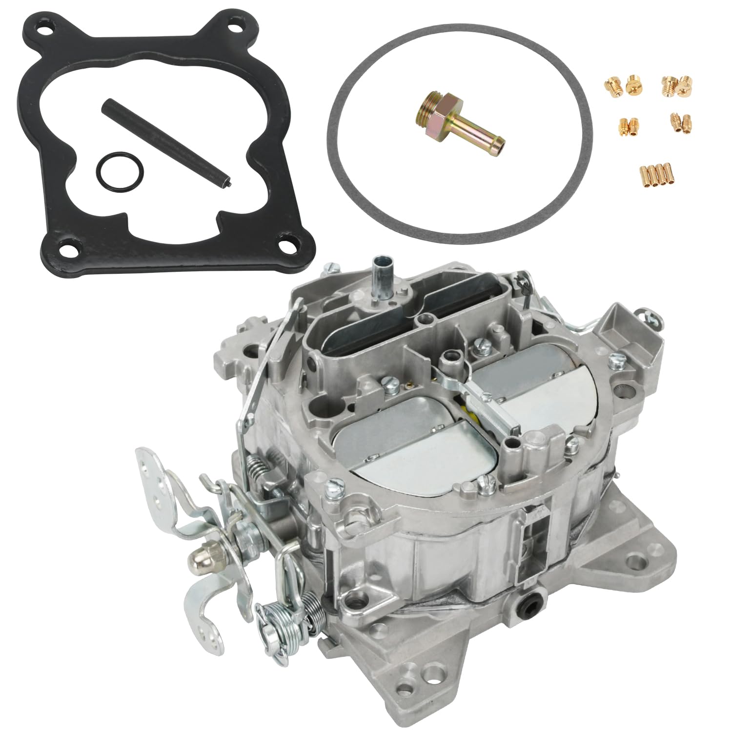 4 Barrel 750 CFM Carburetor Manual Choke Fit For Rochester Quadrajet Carburetor Chevy 350 454 327 427 V8 Engines GMC Trucks 1966-1973 big small block 4BBL Carb 1901R 4MV Corvettes 1975-1979 1901-GG