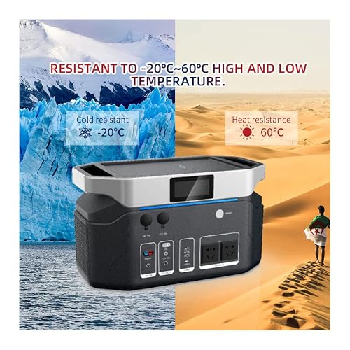 Portable Power Station 1502Wh, 1500W High Power Outdoor Power Bank With 2 Pure Sine Wave Ac Outlets, 2500 Cycles, Bidirectional Inverter, Suitable For Home, Outdoor, Rv Solar Generator #TOP4