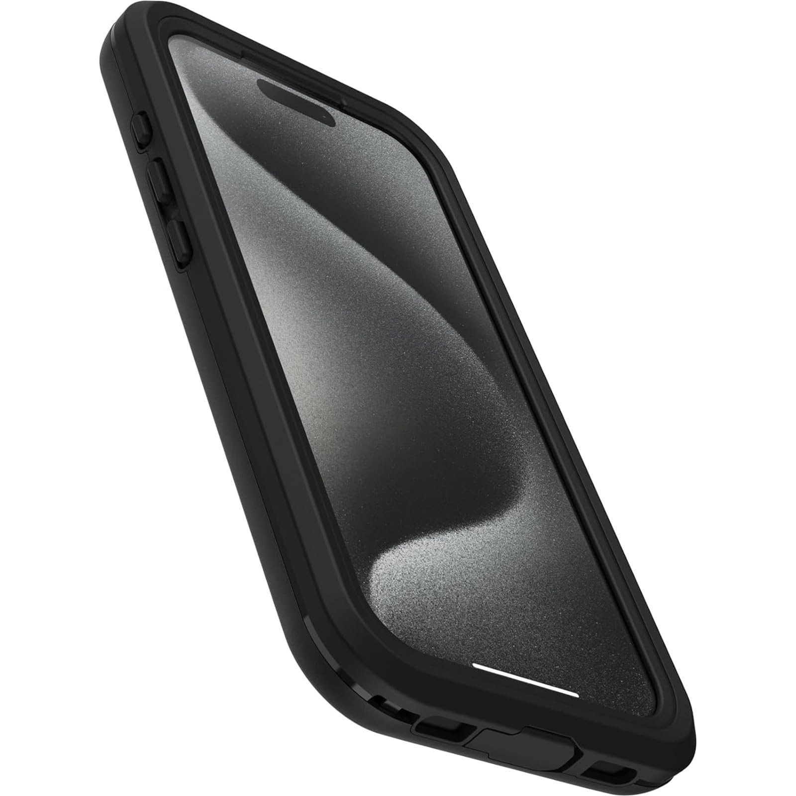 OtterBox Cover per iPhone 15 Pro Fre per MagSafe, resistente a acqua (IP68), shock, cover sottile con protezione schermo integrata, 5x vs le norme anti caduta MIL-STD 810G, Nero
