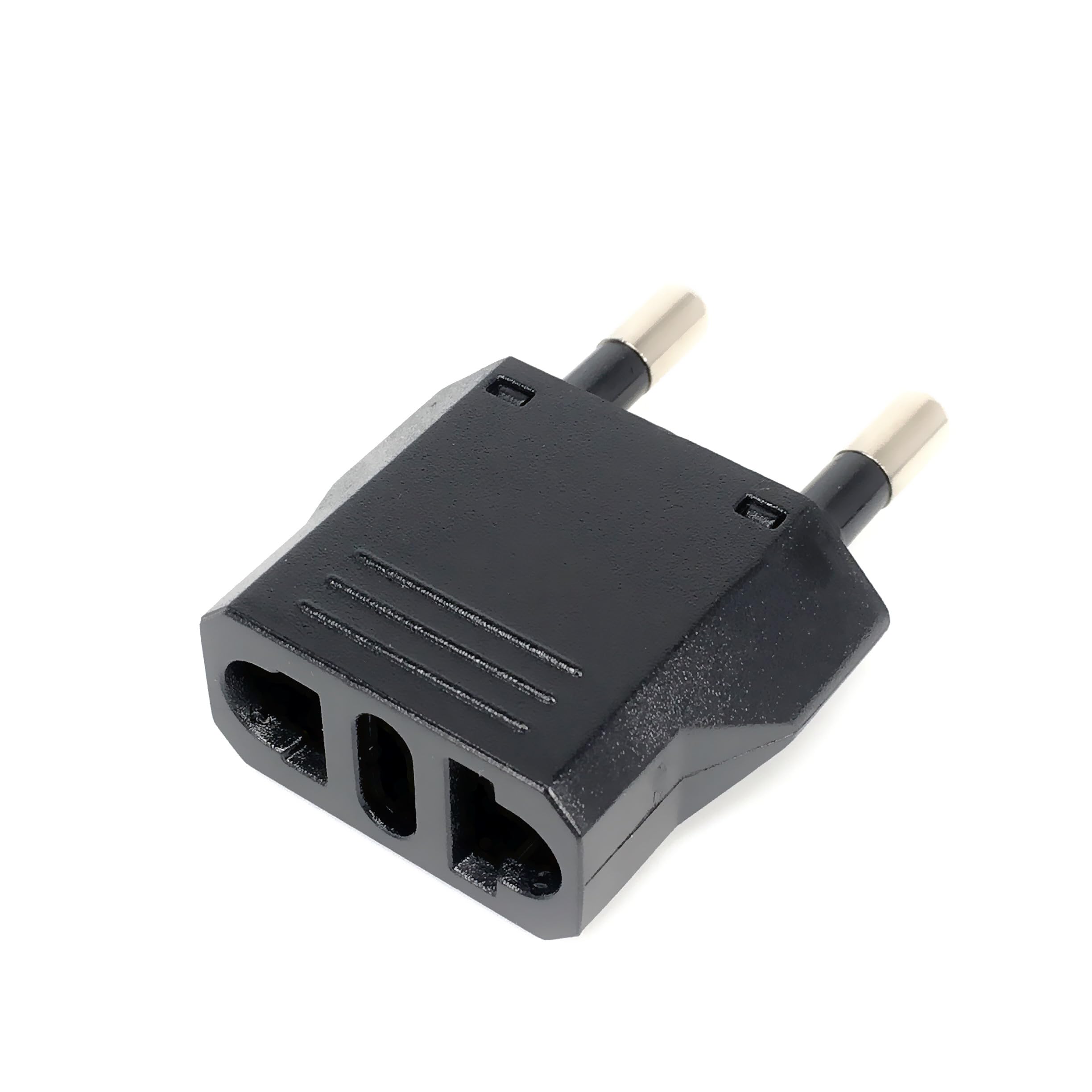 1-50 pezzi Adattatore spina EU Euro KR Adattatore spina USA a UE Adattatore da viaggio KR UE Adattatore elettrico Convertitore spina EU KR Prese di corrente Presa CA(Black 4.0MM,50PCS)